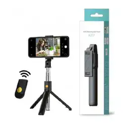 מקל סלפי משולב חצובה K07 - פתרון מושלם לסלפי ווידאו יציב