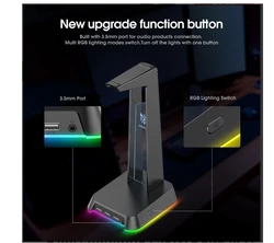 רכזת RGB + יציאה לאוזניות/ מיקרופון + מעמד אוזניות - מבית ONIKUMA דגם ST-2