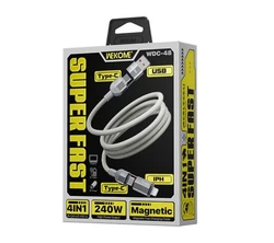 כבל מגנטי חדשני למניעת סרבולים - 4 ב-1 עד 240W - מבית WEKOME