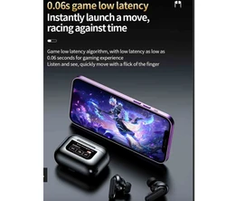 אוזניות TWS YW08 בעברית - מסך חכם עם Black Technoligy