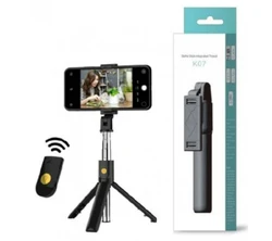 מקל סלפי משולב חצובה K07 - פתרון מושלם לסלפי ווידאו יציב