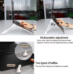 מעמד אלומיניום מתכוונן למחשב נייד - שדרוג גובה וזווית השימוש בקלות