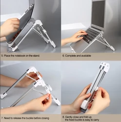 מעמד אלומיניום מתכוונן למחשב נייד - שדרוג גובה וזווית השימוש בקלות