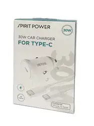 מטען רכב מהיר 30W PD עם כבל TYPE -C TO TYPE-C