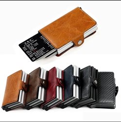 ארנק שולף כרטיסים דאבל דימוי עור